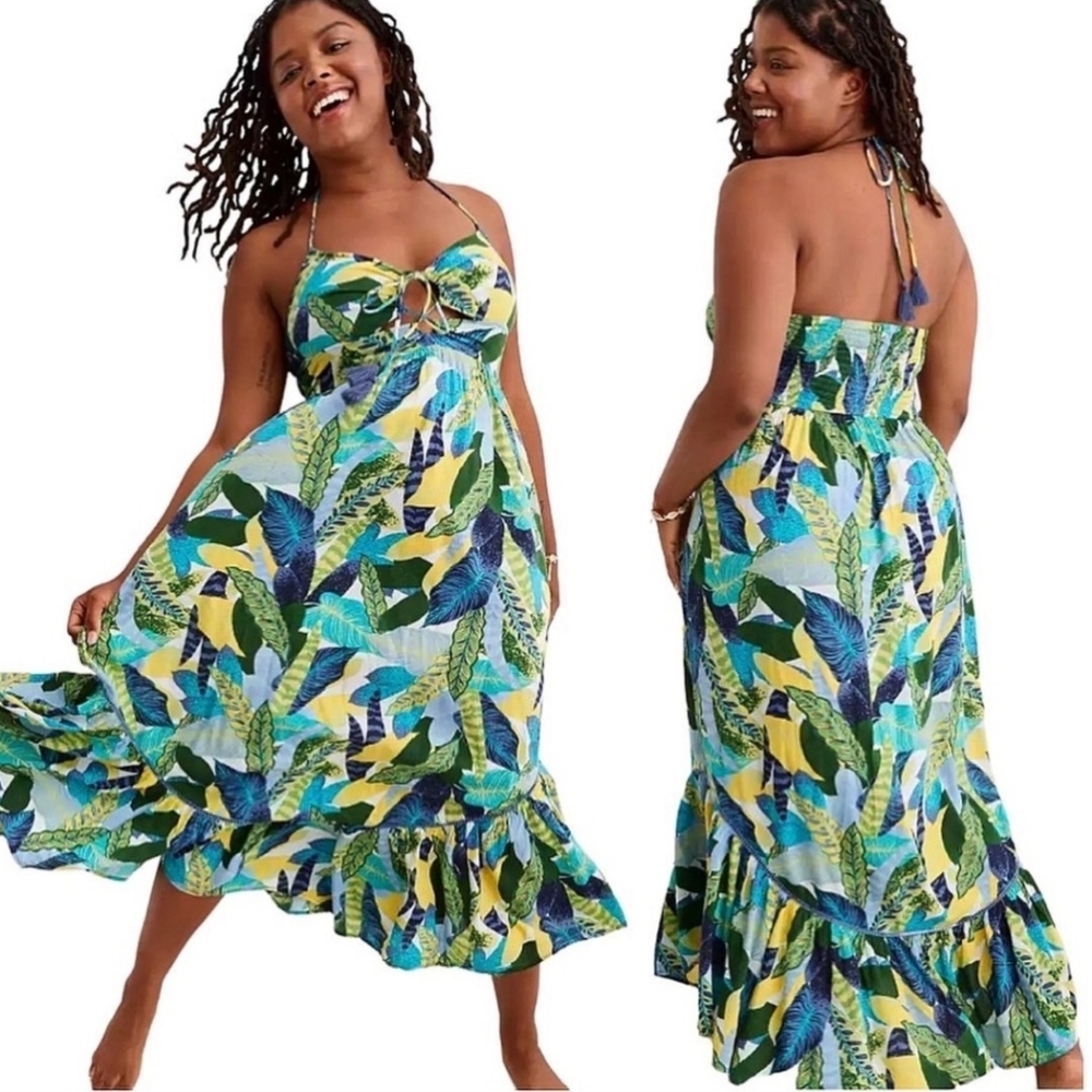 AERIE | Halter Beach Maxi Sundress - Picture 2 of 8
